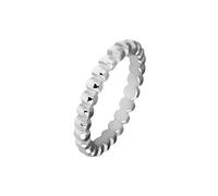 Akzent Anillo para mujer - Anillo para mujer, tamaño 54, 56, 58, 60, de acero inoxidable en plata, 100% impermeable y respetuoso con la piel, 58, Acero inoxidable