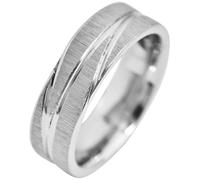 Akzent Anillos para parejas, tamaño 66, de acero inoxidable en plata, 100% impermeable y respetuoso con la piel