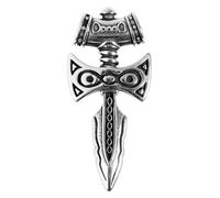 Akzent Colgante de acero inoxidable en plata unisex, colgante de cabeza de caballo, 2,1 cm de ancho, cierre de ojales, amuletos sin collar, regalo para hombre y mujer, 100% impermeable y respetuoso