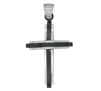 Akzent Colgante de acero inoxidable para unisex, colgante de cruz, 2,0 cm de ancho, cierre de ojal, amuletos sin collar, regalo para hombre y mujer, 100% impermeable y respetuoso con la piel, 2.0