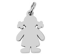 Akzent Colgante unisex de acero inoxidable, diseño de muñeca, color plateado 5020158, Acero inoxidable
