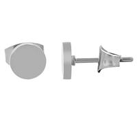 Akzent Fable - Pendientes redondos de acero inoxidable, 6 mm de diámetro, Acero inoxidable