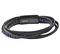 Akzent Mica 5040299 - Pulsera unisex de piel sintética lapislázuli con cierre magnético, 23 centimeters, Cuero sintético, Lapislázuli