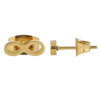 Akzent Pendientes de acero inoxidable con diseño de infinito, 3 x 9 mm, Acero inoxidable