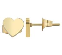 Akzent Pendientes de acero inoxidable con forma de corazón Zeke, color plateado o dorado, 7, Acero inoxidable