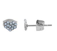 Akzent Pendientes de acero inoxidable resistentes al agua para mujer en plata, 100% impermeables y hipoalergénicos