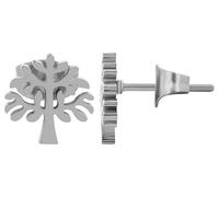 Akzent Pendientes de árbol de la vida "Vale" de acero inoxidable, Acero inoxidable