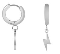 Akzent Pendientes de aro de acero inoxidable con colgante, Acero inoxidable