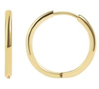 Akzent Pendientes de aro de acero inoxidable impermeables en oro para mujer, tamaño 8-25 mm, 100% impermeables y agradables al tacto, 25 mm, Acero inoxidable