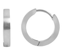 Akzent Pendientes de aro de acero inoxidable mate, Acero inoxidable
