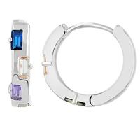 AKZENT Pendientes de aro de plata 925 resistentes al agua para mujer en plata, rodiados, 100% impermeables y hipoalergénicos