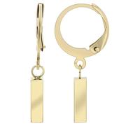 Akzent Pendientes de aro "Fedde" con colgante alargado, acero inoxidable, Acero inoxidable