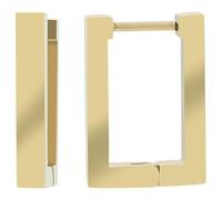 Akzent Pendientes de aro Kian de acero inoxidable rectangulares, Acero inoxidable
