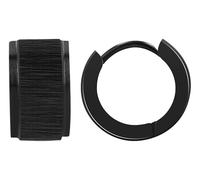 Akzent Pendientes de aro unisex de acero inoxidable resistentes al agua en plata, oro y negro, 100% impermeables y hipoalergénicos, 7, Acero inoxidable