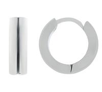 Akzent Pendientes de aro unisex "Thane" de acero inoxidable, bicolor, Acero inoxidable