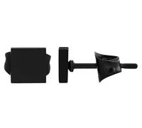 Akzent Pendientes Dex de acero inoxidable cuadrados chapados en iones de 5 x 5 mm, Acero inoxidable