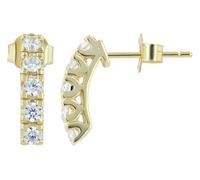 AKZENT Pendientes impermeables de plata 925 para mujer en oro, rodiados, 100% impermeables y hipoalergénicos