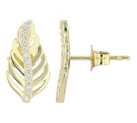 AKZENT Pendientes impermeables de plata 925 para mujer en oro, rodiados, 100% impermeables y hipoalergénicos