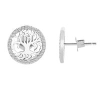 AKZENT Pendientes impermeables de plata 925 para mujer en plata rodiada, 100% impermeables y hipoalergénicos