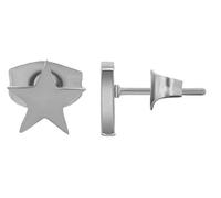 Akzent Pendientes "Teal" de acero inoxidable, diseño de luna y estrella, Acero inoxidable