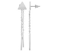 Akzent Pendientes triangulares con colgante, acero inoxidable, Acero inoxidable