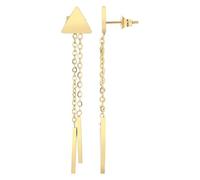 Akzent Pendientes triangulares con colgante, acero inoxidable, Acero inoxidable