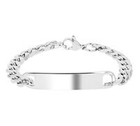 Akzent Pulsera de acero inoxidable para mujer en plata y oro, longitud 18 cm, cierre de mosquetón, 100% impermeable y respetuoso con la piel, pulsera para mujer, Eine Grösse, Acero inoxidable