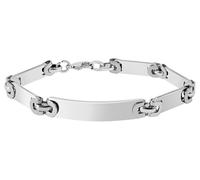 Akzent Pulsera de acero inoxidable para mujer | Longitud 21,5 cm | Cierre de mosquetón | 100% resistente al agua y agradable a la piel | Pulsera para mujer, Eine Grösse, Acero inoxidable