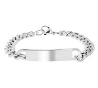 Akzent Pulsera de acero inoxidable unisex en plata y oro, longitud 21 cm, cierre de mosquetón, 100% impermeable y respetuoso con la piel, pulsera unisex, Eine Grösse, Acero inoxidable