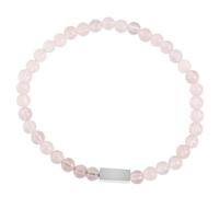 Akzent Pulsera de bolas de piedra natural para mujer en color rosa | Longitud 17 cm | Banda elástica | 100% resistente al agua y agradable a la piel | Pulsera para mujer, Eine Grösse, Piedra