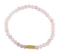 Akzent Pulsera de bolas de piedra natural para mujer en color rosa | Longitud 17 cm | Banda elástica | 100% resistente al agua y agradable a la piel | Pulsera para mujer