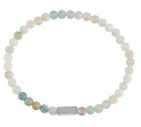 Akzent Pulsera de bolas de piedra natural para mujer en multicolor | Longitud 17 cm | Banda elástica | 100% resistente al agua y agradable a la piel | Pulsera para mujer, Eine Grösse, Piedra