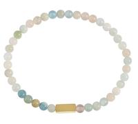 Akzent Pulsera de bolas de piedra natural para mujer en multicolor | Longitud 17 cm | Banda elástica | 100% resistente al agua y agradable a la piel | Pulsera para mujer
