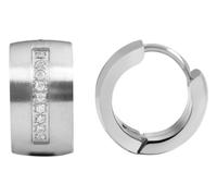 Akzent Simili - Pendientes de aro de acero inoxidable, Acero inoxidable