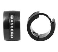 Akzent Simili - Pendientes de aro de acero inoxidable, Acero inoxidable