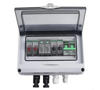 Al aire libre 2 en hacia fuera caja de combinación solar 550V DC PV Junction Box IP65 resistente a la intemperie unidad de protección solar matriz con interruptor y portafusibles para sistemas