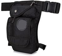 Al Aire Libre Drop Leg Bag Thigh Pack, Riñonera de Lona o Nailon for Hombre, Tipo Bandolera, for el Muslo, for Motocicleta(Black)