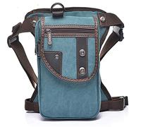 Al Aire Libre Drop Leg Bag Thigh Pack, Riñonera de Nailon Vintage, Informal, for Hombre, for Pierna, Muslo, baúl, Cadera o riñonera(Canvas Light Blue)