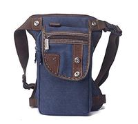 Al Aire Libre Drop Leg Bag Thigh Pack, Riñonera de Nailon Vintage, Informal, for Hombre, for Pierna, Muslo, baúl, Cadera o riñonera(Canvas Blue)