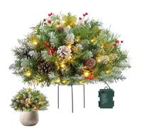 Al aire libre Light Up Planter Fillers, Battery Operated Christmas Tree, Small Pre-lit Christmas Trees, Battery Powered Holiday Decor, Christmas Planter Filler with LED Lights