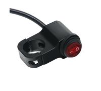 Al Aire Libre Manillar con Interruptor de 3 Cables, 22mm, 16A, Apto for Motocicleta Pieza Duradera(Black Case Red Led)