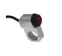 Al Aire Libre Manillar con Interruptor de 3 Cables, 22mm, 16A, Apto for Motocicleta Pieza Duradera(Silver Case Red Led)
