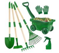 al aire libre para niños, juego de jardín con rastrillo, pala, , rastrillo, carretilla, guantes y botella pulverizadora, carretilla de para niños, para el jardín, la Pascua, etc