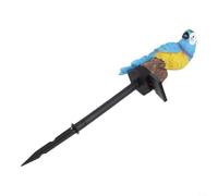 Al aire libre Solar Parrot Light Resina Jardín Ornamento con LED blanco cálido Sensor de crepúsculo automático para patio Paisaje Decoración Uso nocturno (azul)