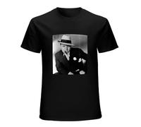 Al Capone Suit Cigar American Gangster Retro Men's T-Shirt Unisex Black Cotton Print tee Shirts L