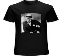 Al Capone Suit Cigar American Gangster Retro Top Sweatshirt Short Sleeve Black XL