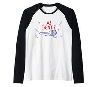 Al Dente Pasta Cute Pasta Club Foodie Pasta Italiana Camiseta Manga Raglan