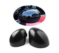 Al estilo británico MINI R50 R52 R53 2002-2006, Cubiertas de espejo retrovisor, Juego de tapas de espejo lateral para Mini Cooper One S JCW(Negro brillante)
