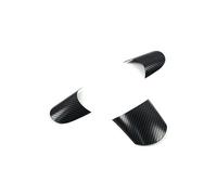 Al estilo británico MINI R50 R52 R53, Tapa del botón del panel del volante para Mini Cooper One/S/JCW(Sin botones multifunción, Patrón de carbono)