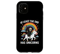 Al menos el final tiene unicornios Grim Reaper Funny Rainbow Carcasa para iPhone 11